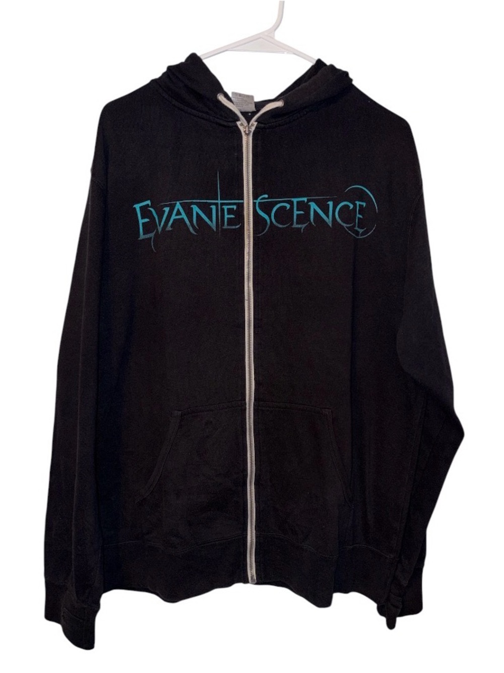 Vintage Evanescence Hoodie Full Zip Rare Size Large Amy Lee Alt Metal Goth